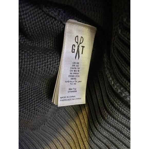 Goodthreads Men's Soft Cotton Quarter Zip Sweater, XS Olive Green Nwt - Picture 3 of 5